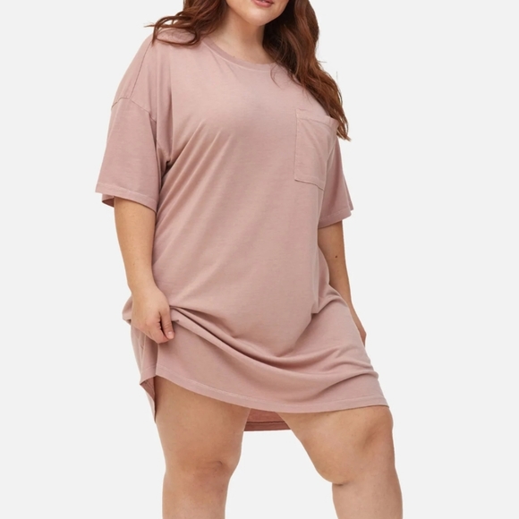 MATE THE LABEL Rose Pink Tencel Sleep Tee - S - Picture 1 of 4